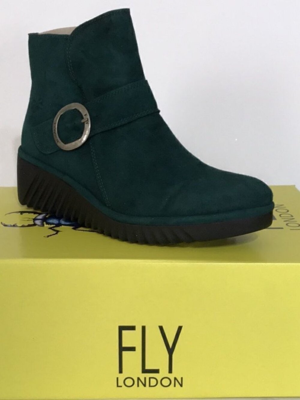 FLY London Leli Suede Wedge Boots